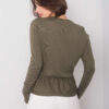 Khaki halenka CELEVARA s peplum lemem