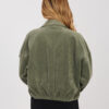 Khaki manšestrová bomber bunda RUE PARIS – QYRAINA