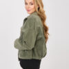Khaki manšestrová bomber bunda RUE PARIS – QYRAINA