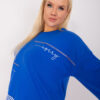 Kobaltová plus size mikina SIGNATTA