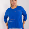 Kobaltová plus size mikina SIGNATTA