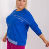 Kobaltová plus size mikina SIGNATTA