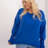 Kobaltová plus size mikina PLUSSOFT