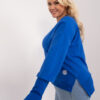 Kobaltová plus size mikina PLUSSOFT