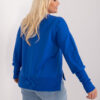 Kobaltová plus size mikina PLUSSOFT