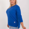 Kobaltový plus size top SIDELO