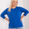 Kobaltový plus size top SIDELO