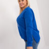 Kobaltová plus size mikina LETTERIA
