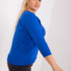 Kobaltová plus size mikina METALBLOOM