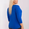 Kobaltová plus size mikina METALBLOOM