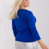 Kobaltová plus size halenka BRILANTO s potiskem