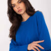 Kobaltový plus-size top DRAPELLA