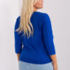 Kobaltový plus size top RIBPATCH