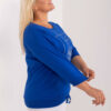 Kobaltová plus size mikina BLUEBLOOM