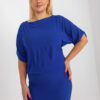 Kobaltově modré společenské mini šaty PENELOPE plus size