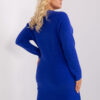 Kobaltový dlouhý plus-size kardigan LISELOTTE