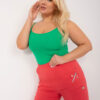 Korálové tříčtvrteční kalhoty plus size – BASERIA