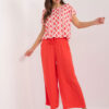 Korálové široké viskózové kalhoty SUBLEVEL – BASORA