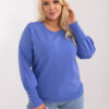 Světle fialová plus size mikina BUTTONIA