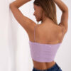 Světle fialový asymetrický crop top LIVIANORA