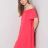 Korálové šaty BENITA s odhalenými rameny