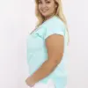 Mátový plus size top CORDEVINA se srdcem