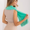 Mátový dlouhý šátek s dekorativní aplikací – LORETTA