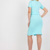 Mátové plus size midi šaty FAUSTINA s knoflíky