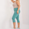 Mintové přiléhavé kalhoty 3/4 plus size – BASERIA