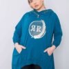 Námořnicky modrá plus size mikina Fantasy s kapucí – DORORA