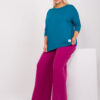Petrolejový plus size top VISCARIA