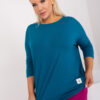 Petrolejový plus size top VISCARIA
