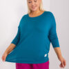 Petrolejový plus size top VISCARIA
