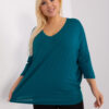 Petrolejový plus size top VIVANEA
