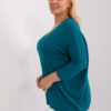 Petrolejový plus size top VIVANEA