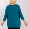 Petrolejový plus size top VIVANEA