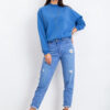 Tmavě modrá oversize mikina Twist – BELENA