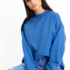 Tmavě modrá oversize mikina Twist – BELENA