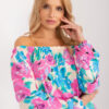 Modrá květovaná halenka BLOOMOFF