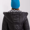 Modrá beanie čepice s angorou a aplikací – HELENA