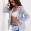 Modré elegantní sako s kohoutí stopou ITALY MODA – QEVIAESSA