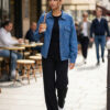 Modrá džínová košile RUE PARIS s kapsami – OLIVETTA