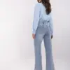 Modré wide leg džíny s vysokým pasem – ADRASTEIA
