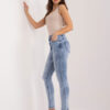 Modré skinny džíny s vysokým pasem – JOVINA