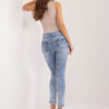 Modré skinny džíny s vysokým pasem – JOVINA