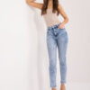 Modré skinny džíny s vysokým pasem – JOVINA