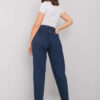 Tmavě modré rovné džíny plus size – CORISANDRA
