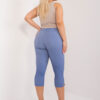 Modré kalhoty 3/4 plus size z pružné tkaniny – BASINA