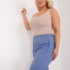Modré kalhoty 3/4 plus size z pružné tkaniny – BASINA