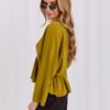 Olivová peplum halenka RAQUELINE